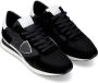 Philippe Model Zwarte suède herensneakers met tweekleurige zool Black Heren - Thumbnail 3