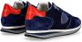Philippe Model Blauw Rood Nylon Leren Sneakers voor Heren Blue Heren - Thumbnail 3
