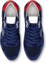 Philippe Model Blauw Rood Nylon Leren Sneakers voor Heren Blue Heren - Thumbnail 4