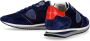 Philippe Model Blauw Rood Nylon Leren Sneakers voor Heren Blue Heren - Thumbnail 6