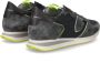 Philippe Model Effen Patroon Leren Sneakers voor Heren Grijs Heren - Thumbnail 4