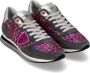 Philippe Model Velvet Fuchsia Gray Dames Casual Sneakers Multicolor Dames - Thumbnail 2