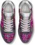 Philippe Model Velvet Fuchsia Gray Dames Casual Sneakers Multicolor Dames - Thumbnail 4