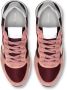 Philippe Model Burgundy Pink Nylon Leren Sneakers voor Dames Multicolor Dames - Thumbnail 4