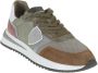 Philippe Model Heren Sneakers Paris Tylu W017 Groen Bruin Groen Heren - Thumbnail 13