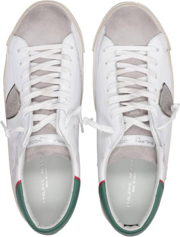 Philippe Model Sneakers van vintage-effect leer Wit Heren