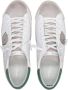 Philippe Model Witte lage sneakers met gebruikte behandeling en gekleurde randen White Heren - Thumbnail 5