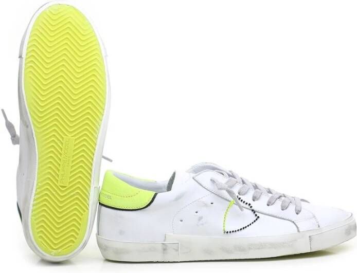 Philippe Model Sneakers van Vintage Leer White Heren