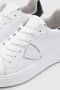 Philippe Model Witte Sneakers met Contrastdetails en Spiegelende Leren Randen White Dames - Thumbnail 9