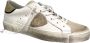 Philippe Model Vintage Leren Sneakers met Geborduurd Zig-Zag Badge White Dames - Thumbnail 10