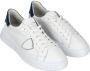 Philippe Model Eenvoudige Temple Sneakers met Vetersluiting White Heren - Thumbnail 22