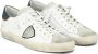 Philippe Model Blauwe Leren Sneakers met Logo Patch White Heren - Thumbnail 3