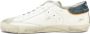 Philippe Model Blauwe Leren Sneakers met Logo Patch White Heren - Thumbnail 4