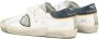 Philippe Model Blauwe Leren Sneakers met Logo Patch White Heren - Thumbnail 5