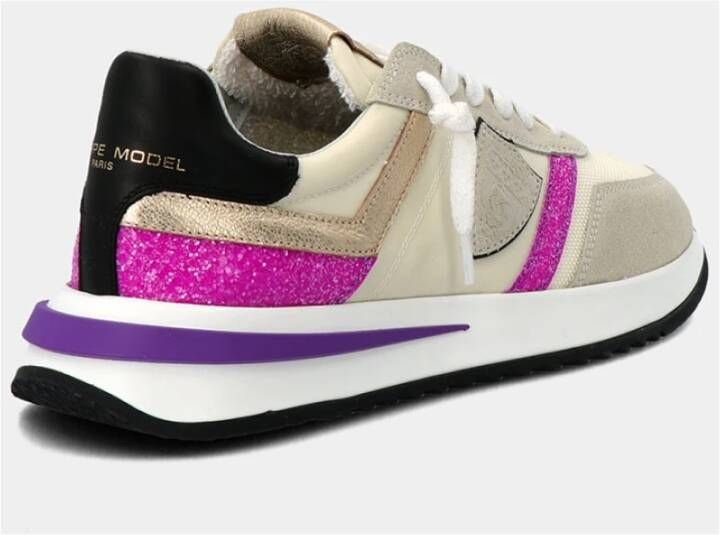 Philippe Model Tropez 2.1 Glitter Pop Sneaker Wit Dames