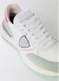 Philippe Model Vintage Racing Style Sneakers Wit Fuchsia Multicolor Dames - Thumbnail 14