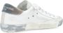 Philippe Model Witte Leren Sneaker met Gebruikte Effectdetails White Dames - Thumbnail 2