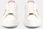 Philippe Model Logo Leren Sneakers Witte Leren Temple Sneakers met Metallic Details White Dames - Thumbnail 3