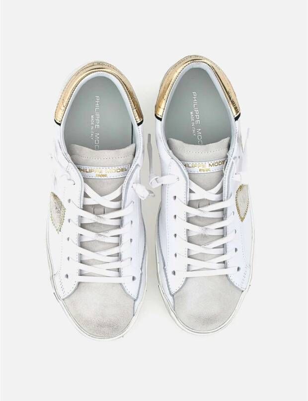 Philippe Model Wit en Goud Prld Vc01 Sneakers Wit Dames