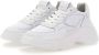 Philippe Model Logo Sneakers met Leren Bovenwerk en Rubberen Zool White Dames - Thumbnail 2