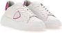 Philippe Model Logo Leren Sneakers Witte Leren Temple Sneakers met Metallic Details White Dames - Thumbnail 15