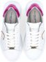 Philippe Model Logo Leren Sneakers Witte Leren Temple Sneakers met Metallic Details White Dames - Thumbnail 12