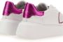 Philippe Model Logo Leren Sneakers Witte Leren Temple Sneakers met Metallic Details White Dames - Thumbnail 13