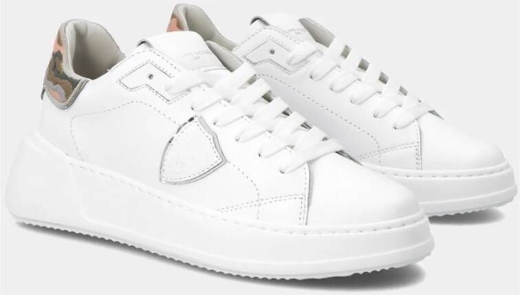 Philippe Model Lage Tres Temple Sneakers voor vrouwen Wit Dames