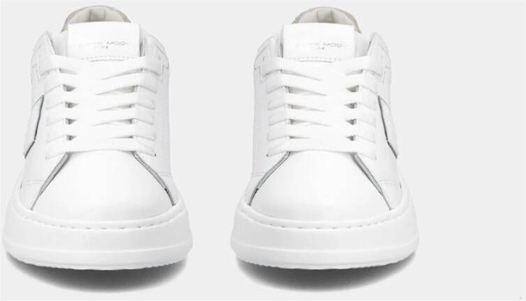 Philippe Model Lage Tres Temple Sneakers voor vrouwen Wit Dames