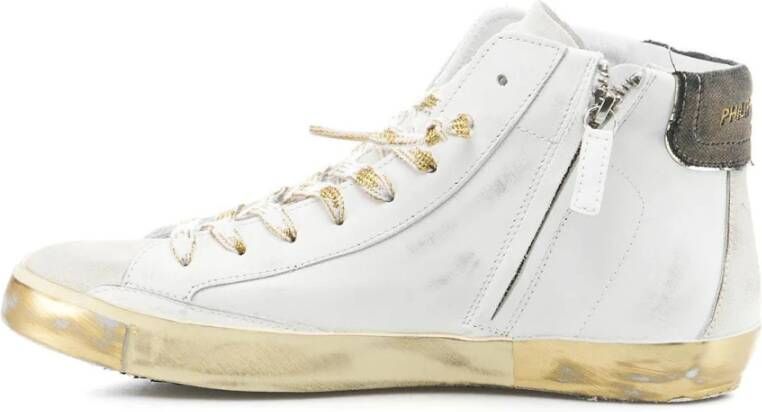 Philippe Model Witte Leren Sneakers voor Dames Wit Dames