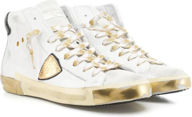 Philippe Model Witte Leren Sneakers voor Dames Wit Dames