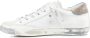 Philippe Model Witte Leren Sneaker met Gebruikte Effectdetails White Dames - Thumbnail 15