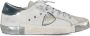 Philippe Model Witte Leren Sneaker met Gebruikte Effectdetails White Dames - Thumbnail 13