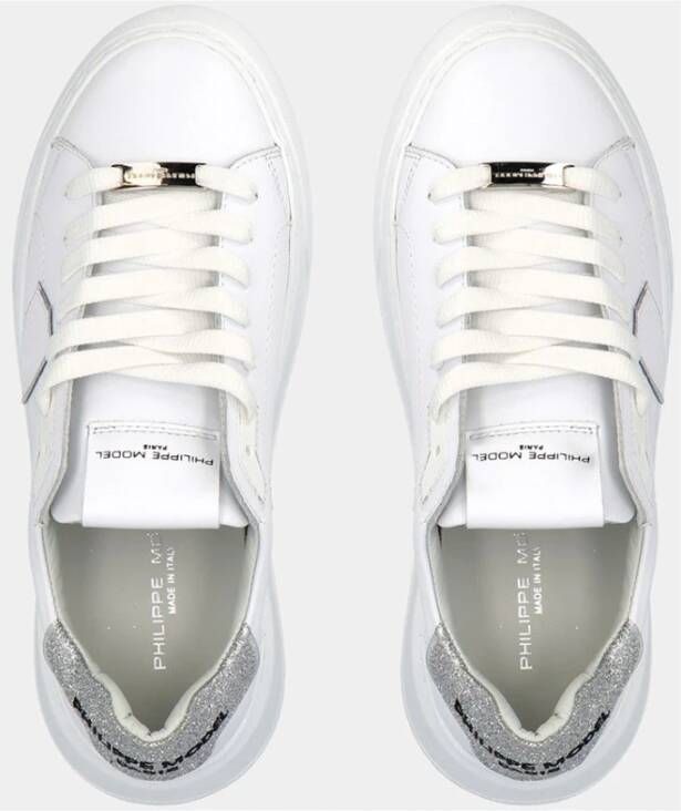 Philippe Model Witte Zilveren Sneakers Wit Dames