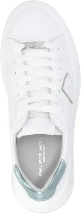 Philippe Model Witte Leren Sneakers voor Dames Wit Dames
