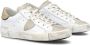 Philippe Model Vintage Leren Sneakers met Geborduurd Zig-Zag Badge White Dames - Thumbnail 13