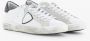Philippe Model Witte leren sneakers met contrasterende hiel White Heren - Thumbnail 6