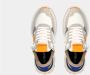 Philippe Model Witte Technische Stoffen Sneakers met Oranje Logo Patch White Heren - Thumbnail 3