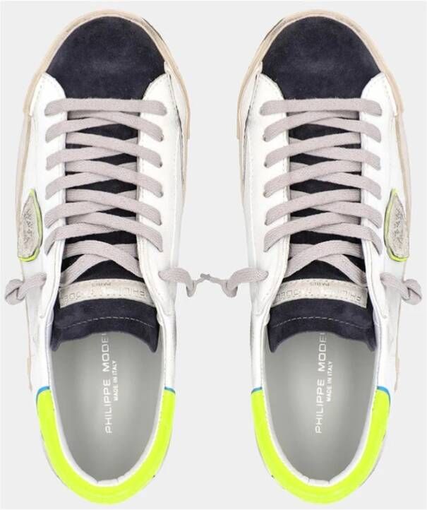 Philippe Model Paris Lage Herensneakers Urban Chic Stijl Wit Heren