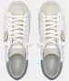 Philippe Model Leren Vetersluiting Sneakers White Heren - Thumbnail 14