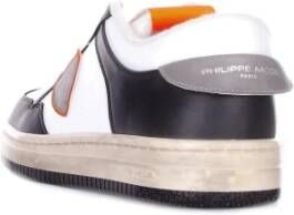 Philippe Model Witte Leren Herensneakers Klassieke Stijl en Comfort Wit Heren