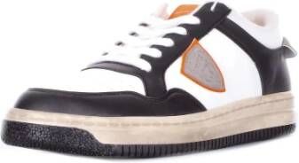 Philippe Model Witte Leren Herensneakers Klassieke Stijl en Comfort Wit Heren