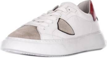 Philippe Model Iconische Leren Sneakers voor Heren Wit Heren