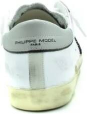 Philippe Model Stijlvolle leren sneakers voor heren Wit Heren