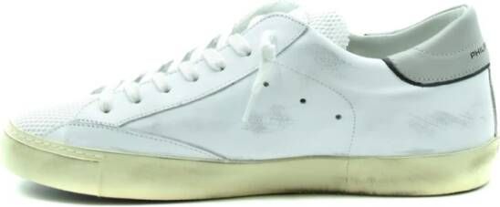 Philippe Model Stijlvolle leren sneakers voor heren Wit Heren
