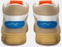 Philippe Model Lyon Sneakers Gerecycled Leer Wit Lichtblauw Oranje Multicolor Heren - Thumbnail 5