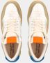 Philippe Model Lyon Sneakers Gerecycled Leer Wit Lichtblauw Oranje Multicolor Heren - Thumbnail 6