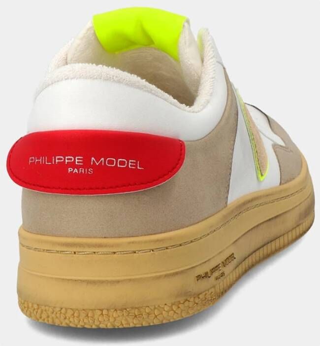 Philippe Model Lyon Low Basketbalsneaker Wit Heren