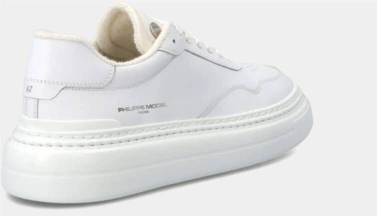 Philippe Model Etienne Veau Eigentijdse Minimalistische Sneaker Wit Heren