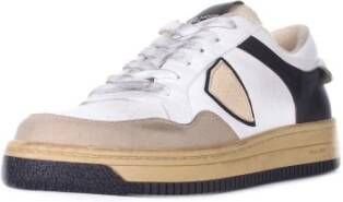 Philippe Model Witte Leren Sneakers voor Heren Wit Heren